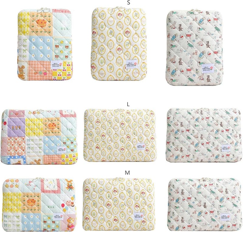 14 Inch Laptop Sleeve Floral Pattern Case Bag For Office Travel College Women - Image 3